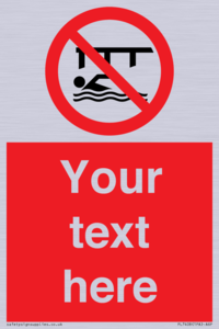 Custom Do not swim in the vicinity of piers